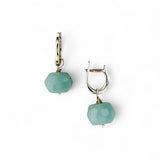 Amazonite Dangle Earrings – Sterling Silver U-Shaped Huggies