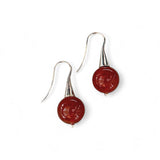 Carnelian Drop Earrings – Sterling Silver Hooks
