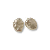Elegant petal pearl stud earrings in rhodium‚ plated sterling silver