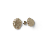 Elegant petal pearl stud earrings in rhodium‚ plated sterling silver