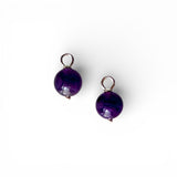 Amethyst Gemstone Dangle – Rhodium Plated Sterling Silver