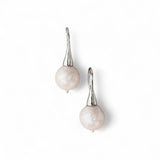 White Freshwater Pearl Earrings – Sterling Silver Hook Pair