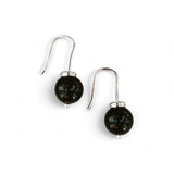 Black Onyx Bead Earrings – Sterling Silver Hooks