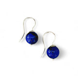 Lapis Lazuli Bead Earrings – Sterling Silver Hooks