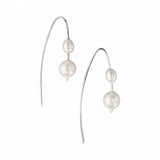 Freshwater Pearl Earrings – Sterling Silver Marquise Hooks