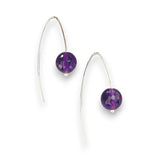 Amethyst Drop Earring – Sterling Silver Marquise Hook