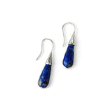 Lapis Lazuli Teardrop Earrings – Sterling Silver Hook Pair