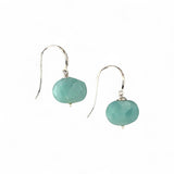 Faceted Amazonite Earrings – Articulated Sterling Silver Hooks