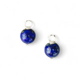 Lapis Lazuli Gemstone Dangle – Rhodium Plated Sterling Silver