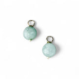 Aquamarine Gemstone Dangle – Rhodium Plated Sterling Silver