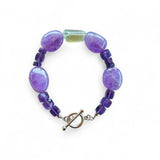 Amethyst & Prasiolite Bracelet – 20cm with Sterling Silver Toggle Clasp