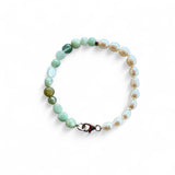 Emerald and Freshwater Pearl Bracelet – 18.5cm with Sterling Silver Lobster Clasp