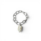 Baroque Pearl Dangle Bracelet on Navette Chain