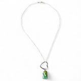 Turquoise Heart Necklace – Sterling Silver & Natural Gemstone