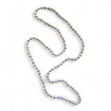 White Freshwater Pearl Rope Necklace – Organic 10×7mm Potato Pearls, No Clasp
