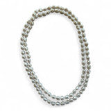 White Freshwater Pearl Rope Necklace – Organic 10×7mm Potato Pearls, No Clasp