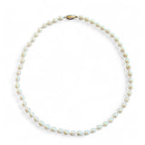 White Rice-Shaped Freshwater Pearl 7-7.5mm Necklace – 45cm, Sterling Silver Clasp.