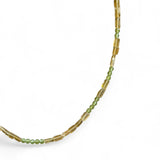 Citrine and Peridot Beaded Necklace – 45cm with Sterling Silver Clasp