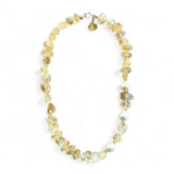 Citrine and Freshwater Pearl Necklace – 50cm with Sterling Silver Toggle Clasp