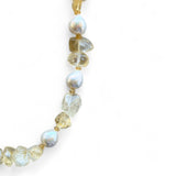 Citrine and Freshwater Pearl Necklace – 50cm with Sterling Silver Toggle Clasp