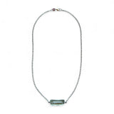 Green Amethyst Necklace – 45cm Sterling Silver Belcher Chain