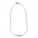 Freshwater Pearl Trio Necklace – 45cm Fine Sterling Silver Belcher Chain