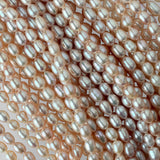 Pink or White Rice Freshwater Pearl Strand 5.5–6mm – 37cm